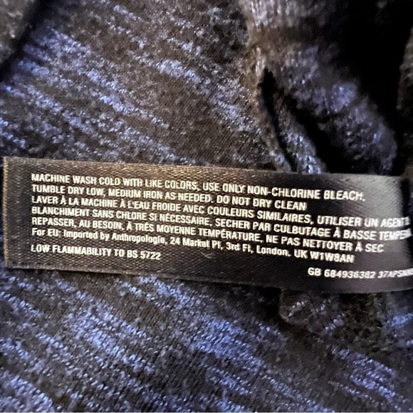 ANTHROPOLOGIE Saturday Sunday Narva Swing Dress Navy Blue Size Large - Picture 12 of 13